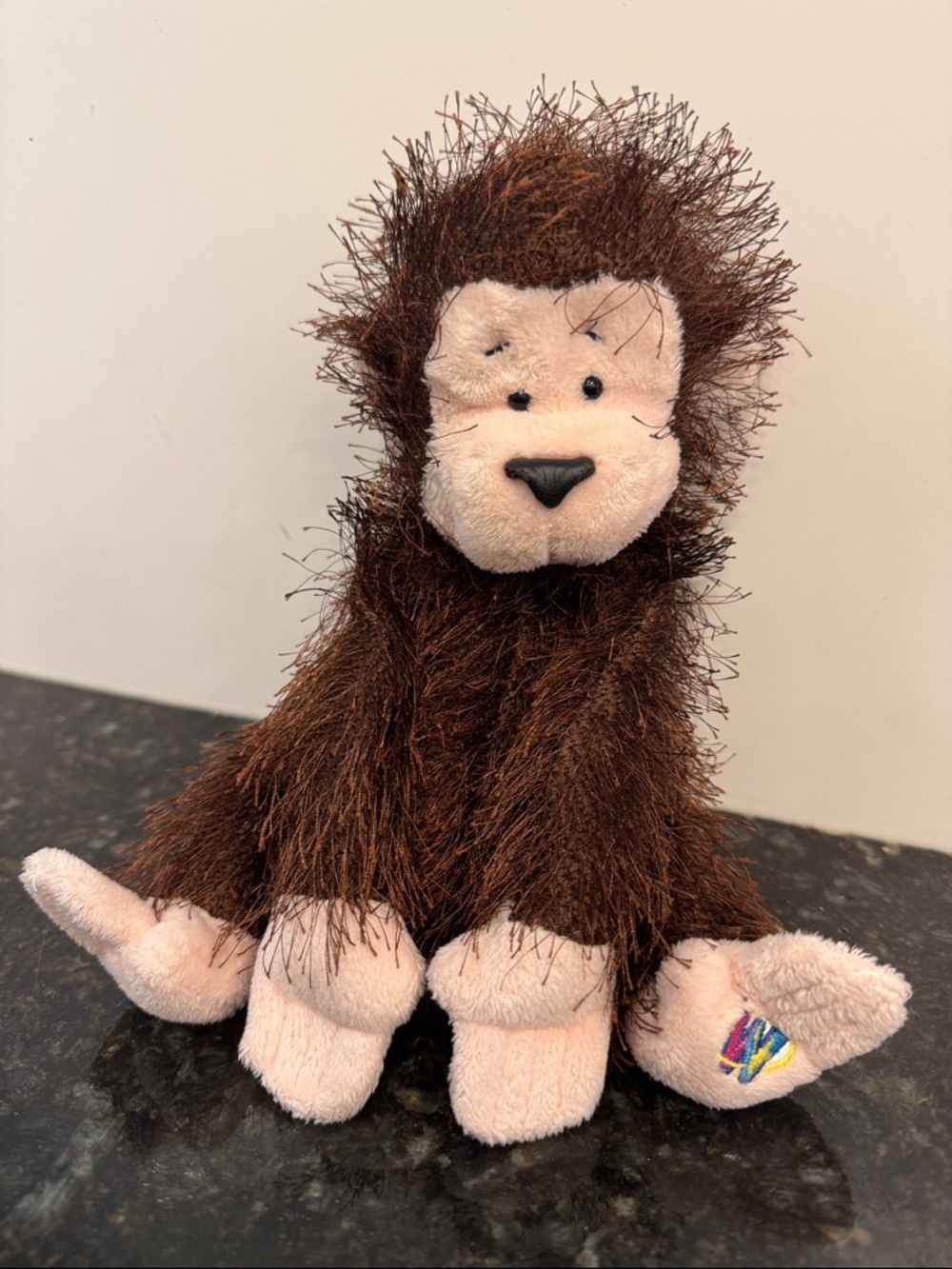 Ganz Webkinz HM008 Monkey 9" Plush Toy No Code Stuffed Animal Hairy Soft Brown